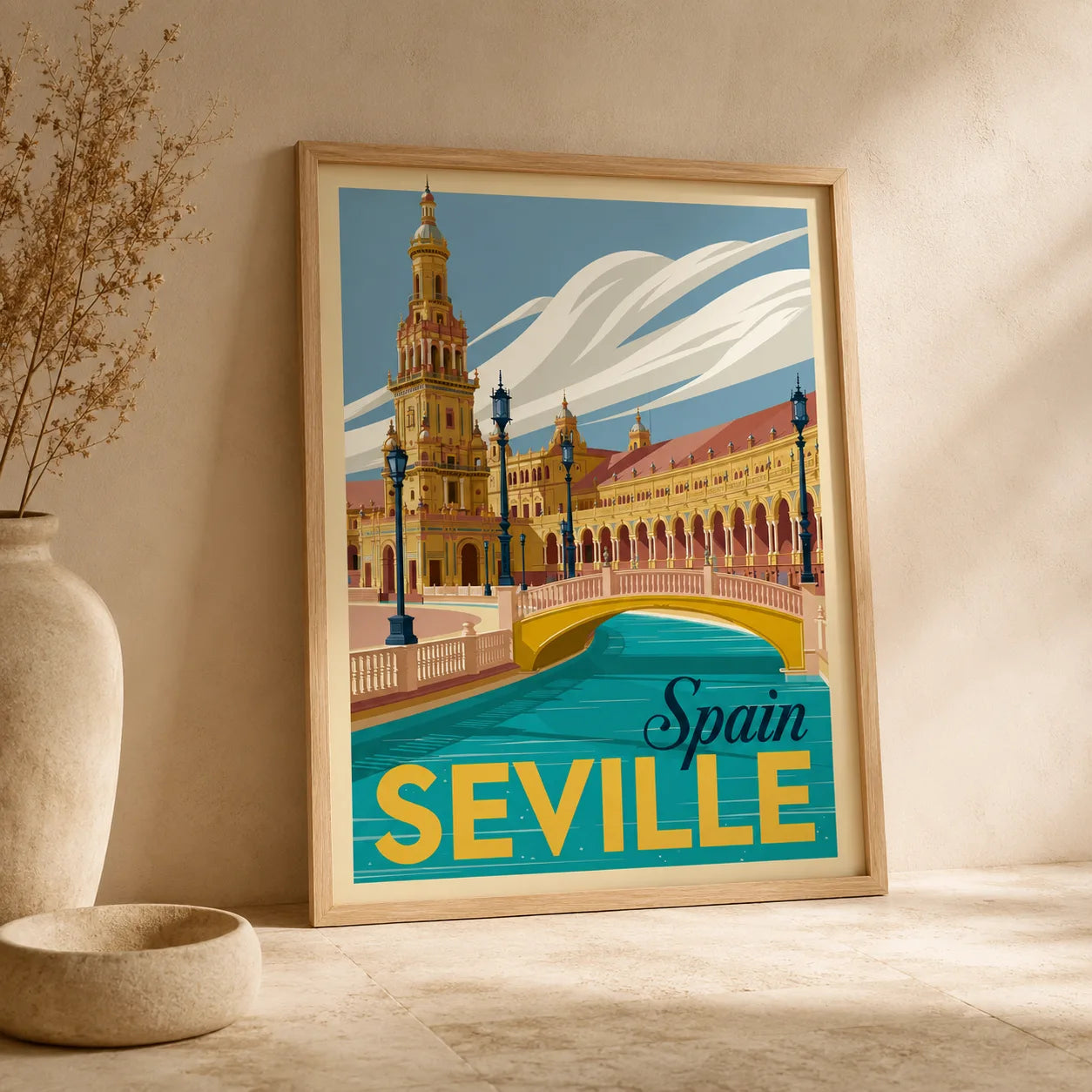 Seville Spain Travel Wall Art Decor - Wall Art Decor - side view