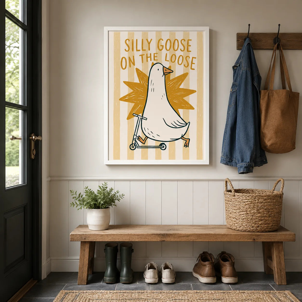 Silly Goose on the Loose Wall Art Decor - Wall Art Decor - alternate angle