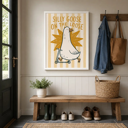 Silly Goose on the Loose Wall Art Decor - Wall Art Decor - alternate angle