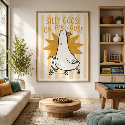 Silly Goose on the Loose Wall Art Decor - Wall Art Decor - close up