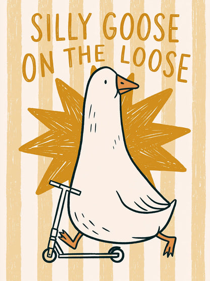 Silly Goose on the Loose Wall Art Decor - Wall Art Decor - front view