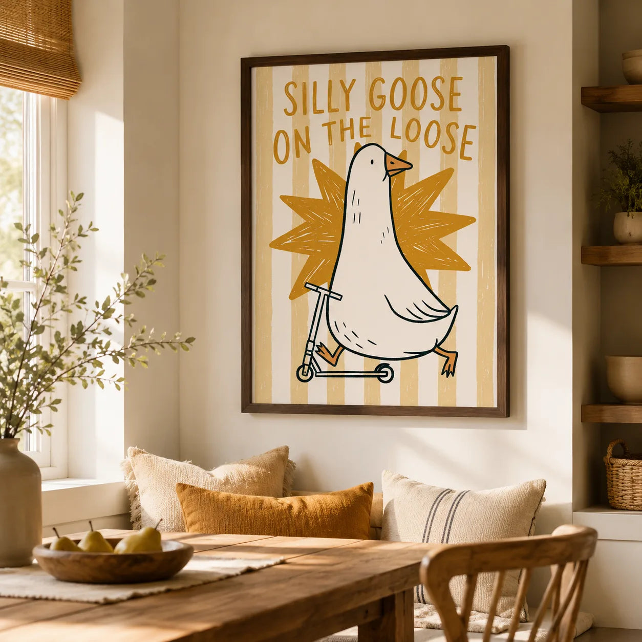 Silly Goose on the Loose Wall Art Decor - Wall Art Decor - in use