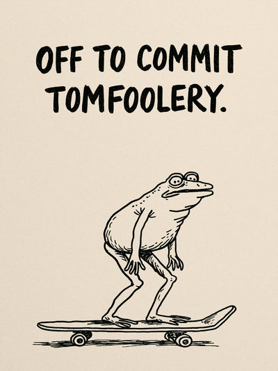 Skateboarding Frog Tomfoolery Wall Art Decor