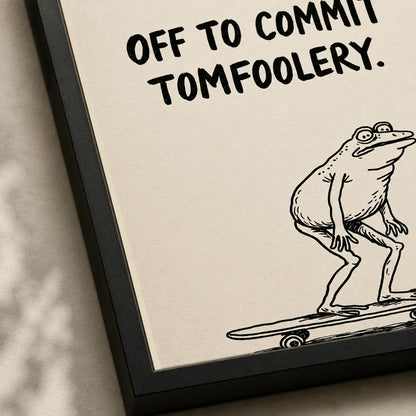 Skateboarding Frog Tomfoolery Wall Art Decor - Wall Art Decor - packaging
