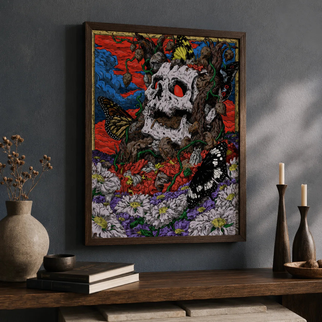 Skull Tree Butterfly Wall Art Decor - Wall Art Decor - view 11