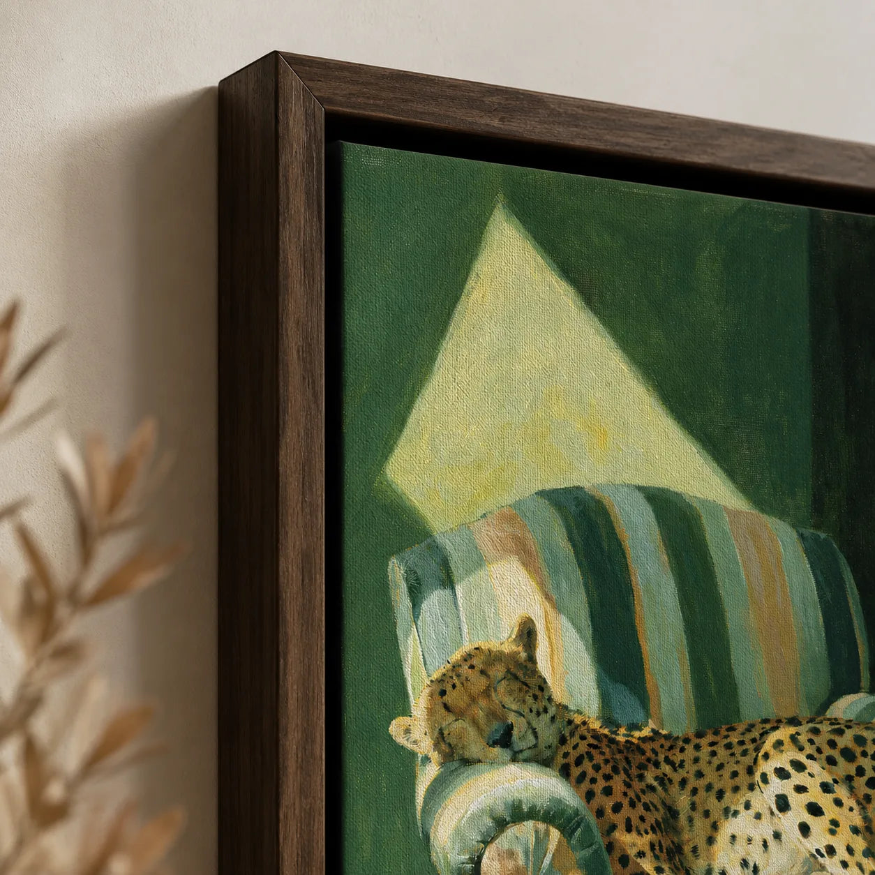 Sleeping Cheetah Armchair Wall Art Decor - Wall Art Decor - packaging