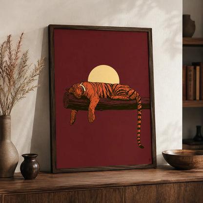Sleeping Tiger Sunset Wall Art Decor - Wall Art Decor - view 11