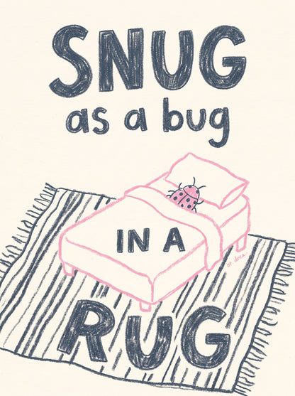 Snug as a Bug in a Rug Ladybug Nursery Wall Art Decor