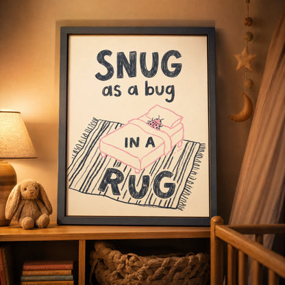 Snug as a Bug in a Rug Ladybug Nursery Wall Art Decor – preview 2