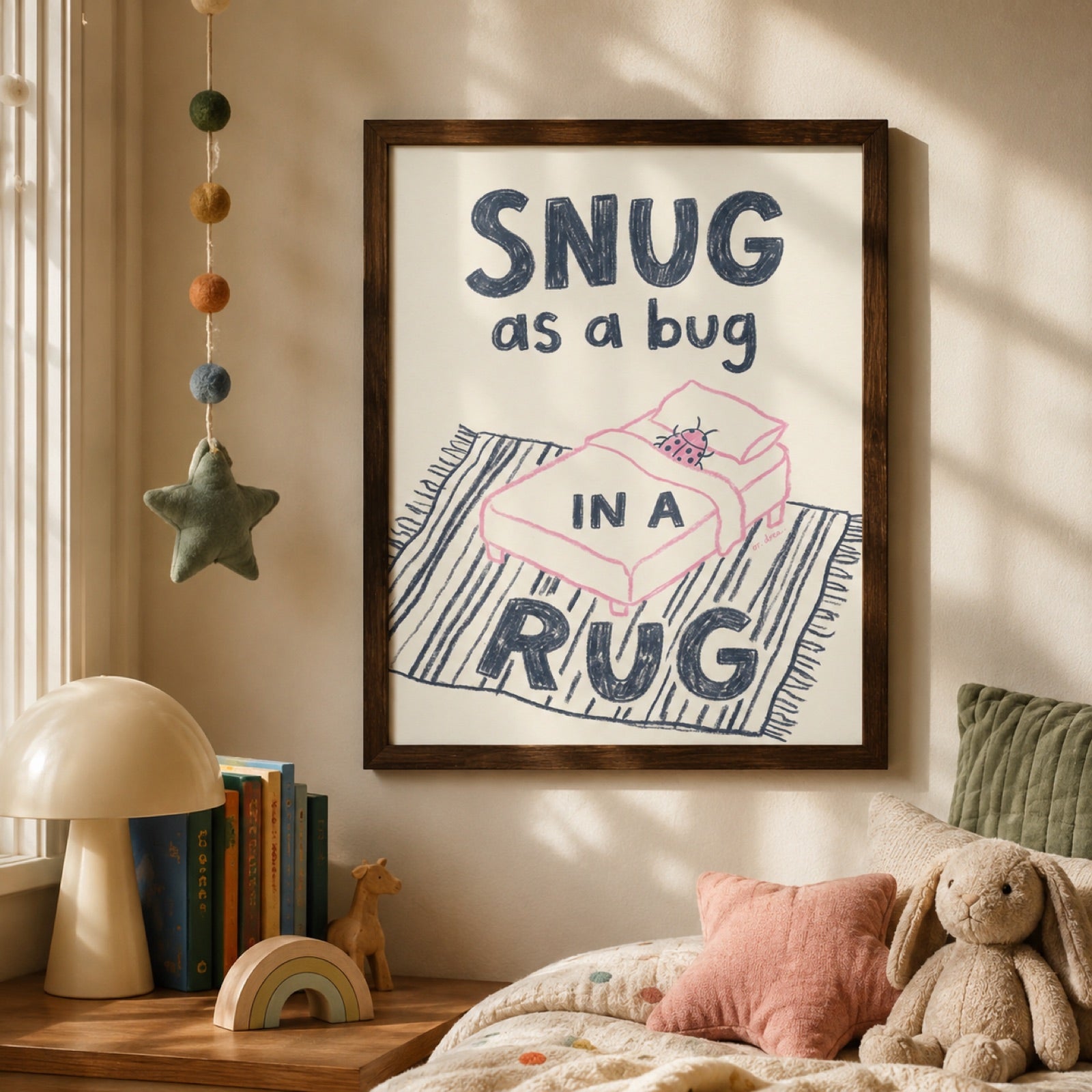 Snug as a Bug in a Rug Ladybug Nursery Wall Art Decor – preview 8