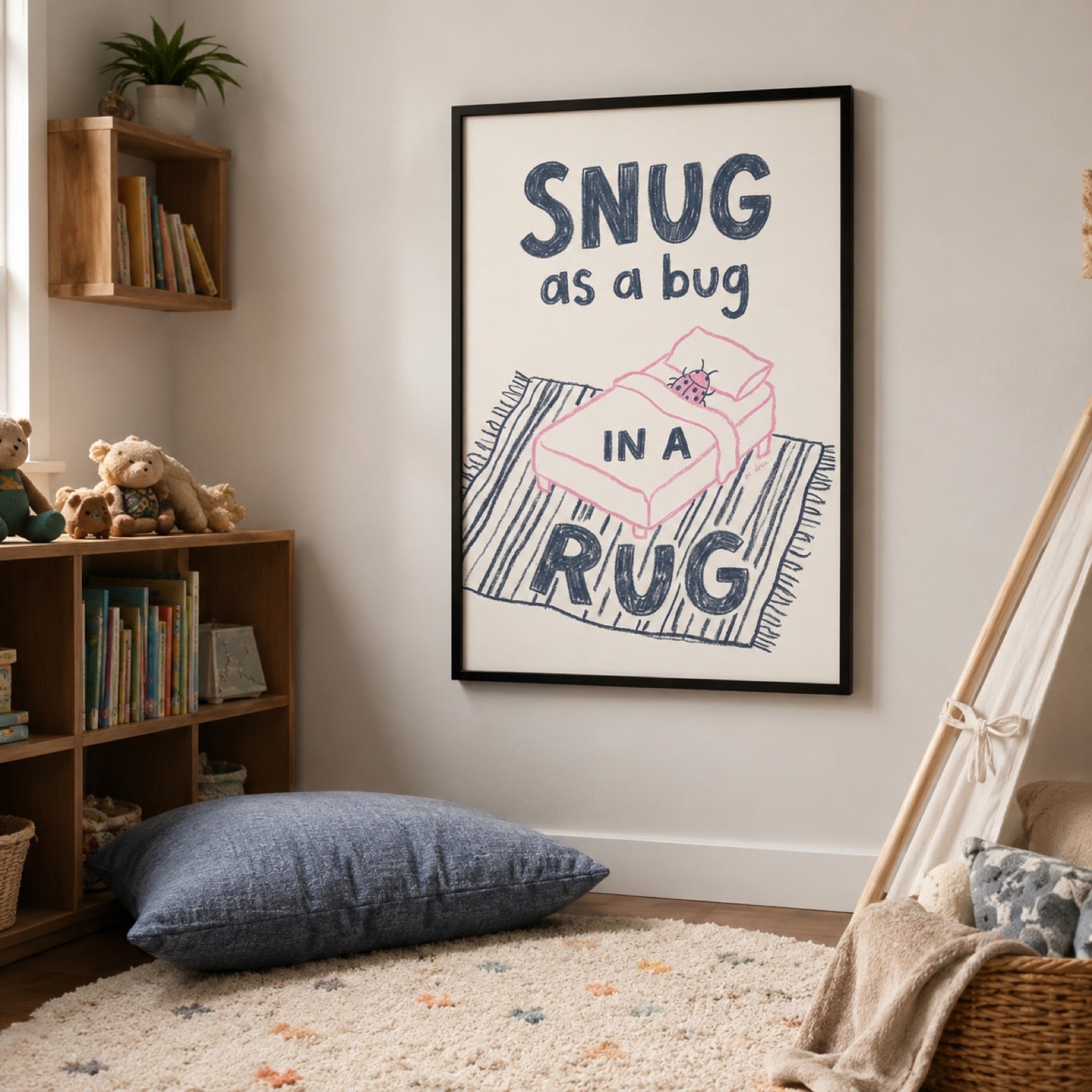 Snug as a Bug in a Rug Ladybug Nursery Wall Art Decor – preview 9