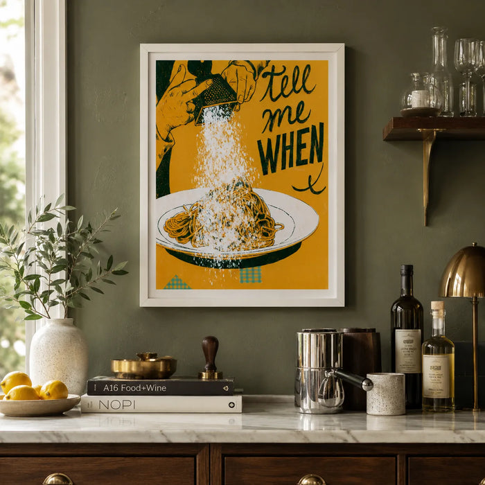 Spaghetti Tell Me When Wall Art Decor