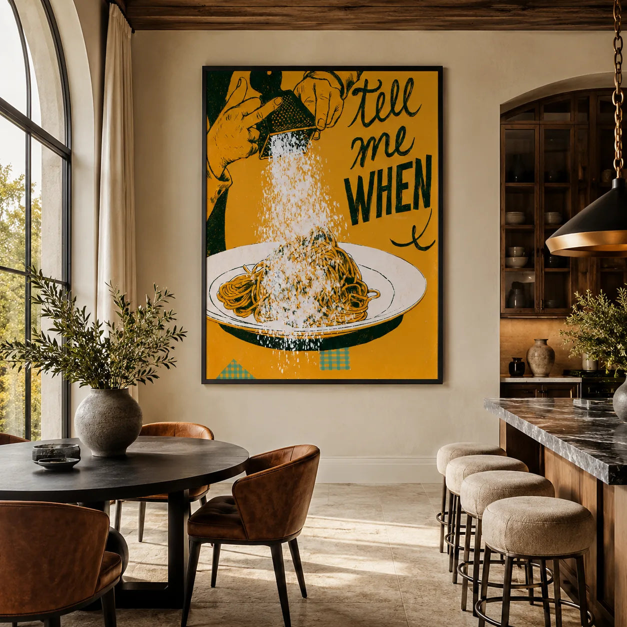 Spaghetti Tell Me When Wall Art Decor - Wall Art Decor - close up