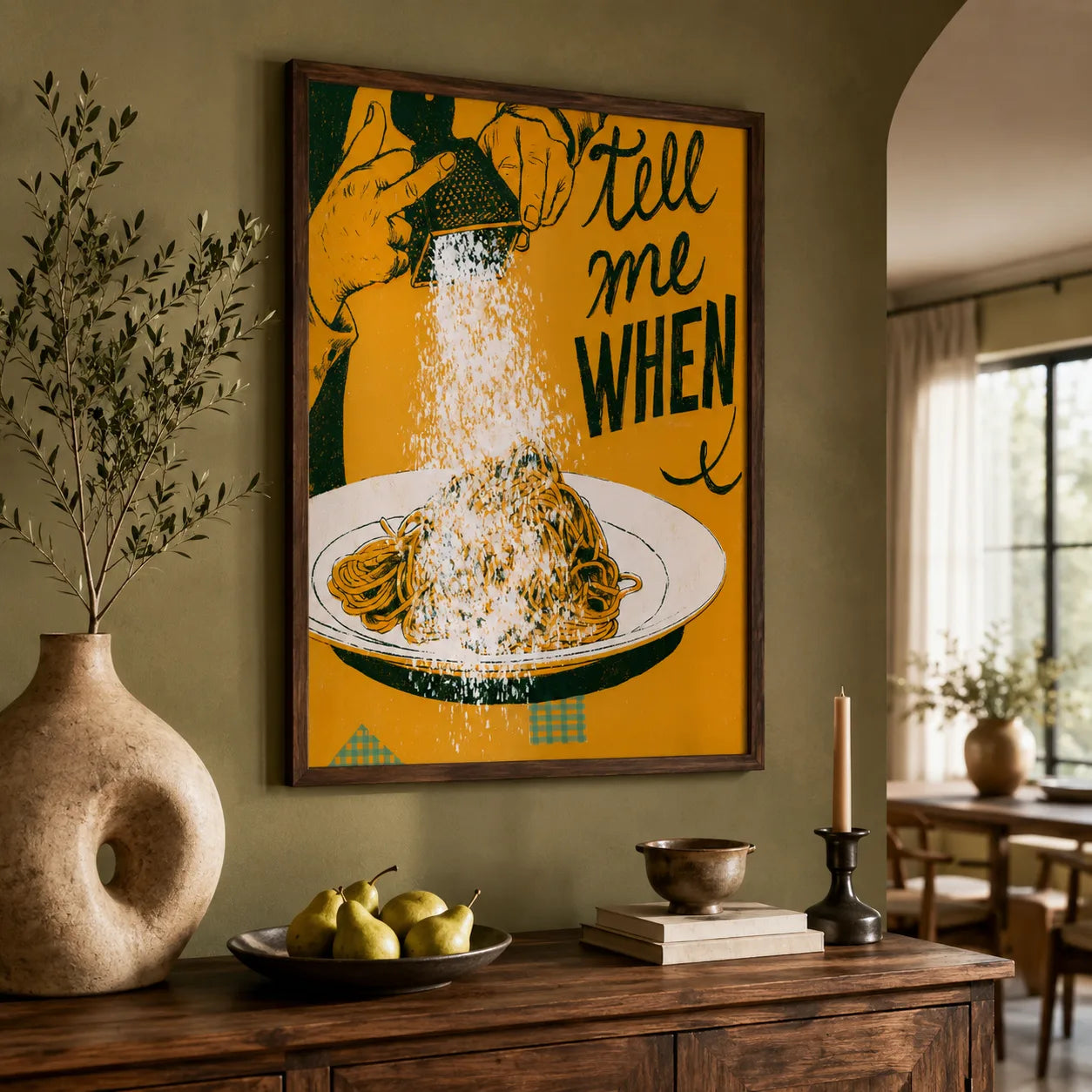Spaghetti Tell Me When Wall Art Decor - Wall Art Decor - in use