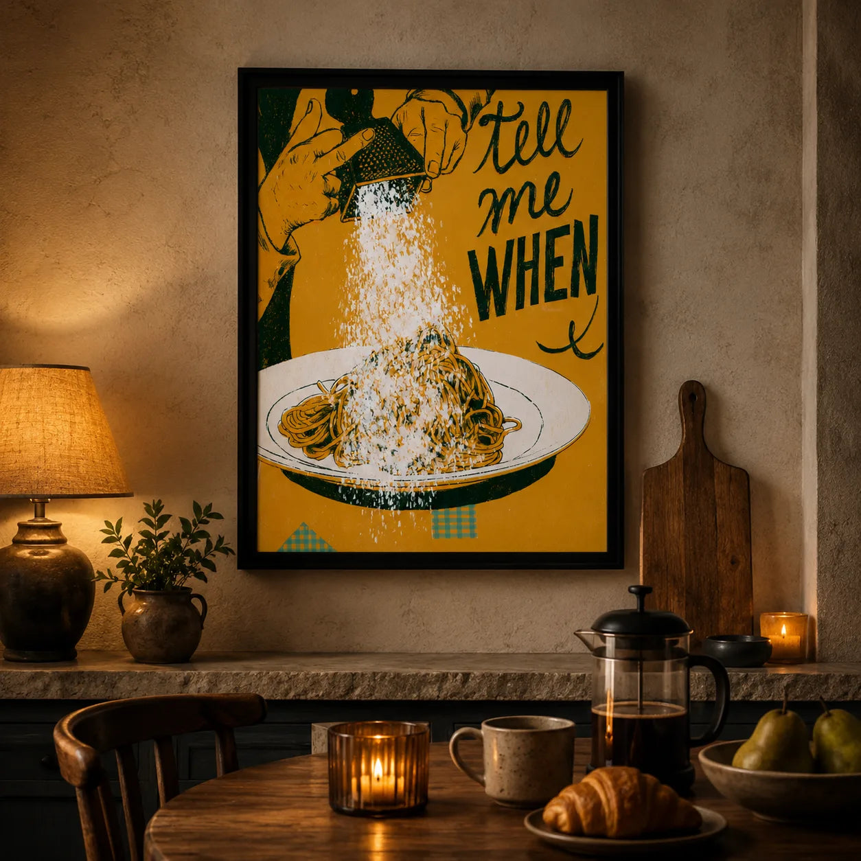 Spaghetti Tell Me When Wall Art Decor - Wall Art Decor - lifestyle