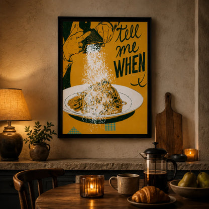 Spaghetti Tell Me When Wall Art Decor - Wall Art Decor - lifestyle
