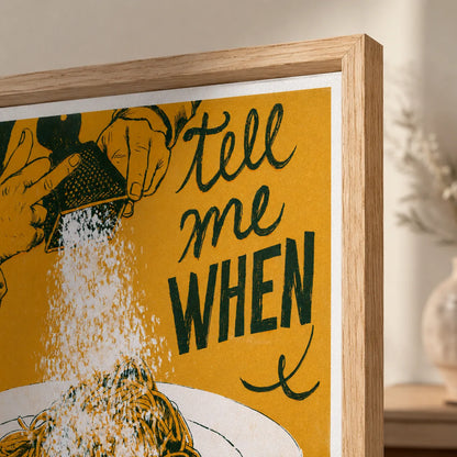 Spaghetti Tell Me When Wall Art Decor - Wall Art Decor - packaging