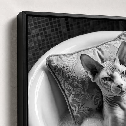 Sphynx and Frenchie Spa Bath Wall Art Decor preview 8