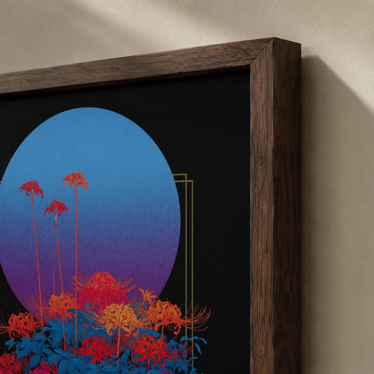 Spider Lily Moon Wall Art Decor - Wall Art Decor - packaging
