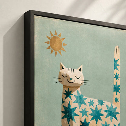 Star Pattern Cat Wall Art Decor - Wall Art Decor - packaging