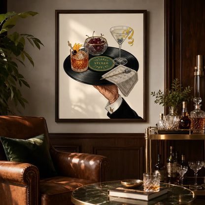Stereo Cocktail Record Wall Art Decor - Wall Art Decor - detail