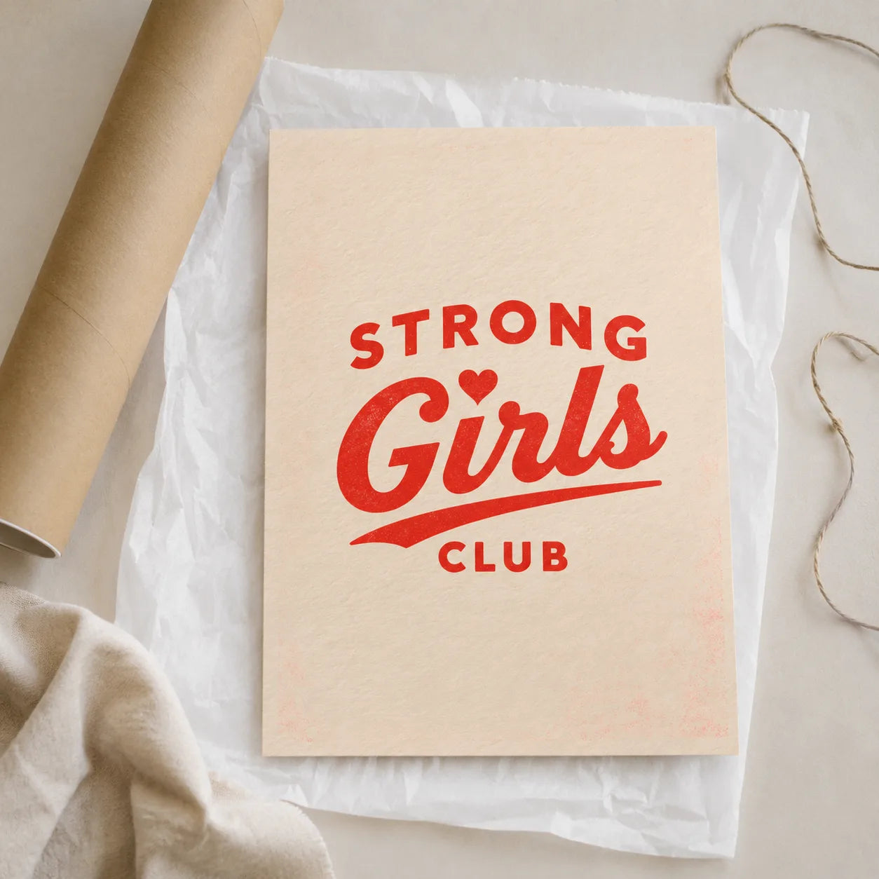 Strong Girls Club Wall Art Decor - Wall Art Decor - back view