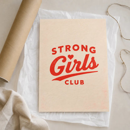 Strong Girls Club Wall Art Decor - Wall Art Decor - back view