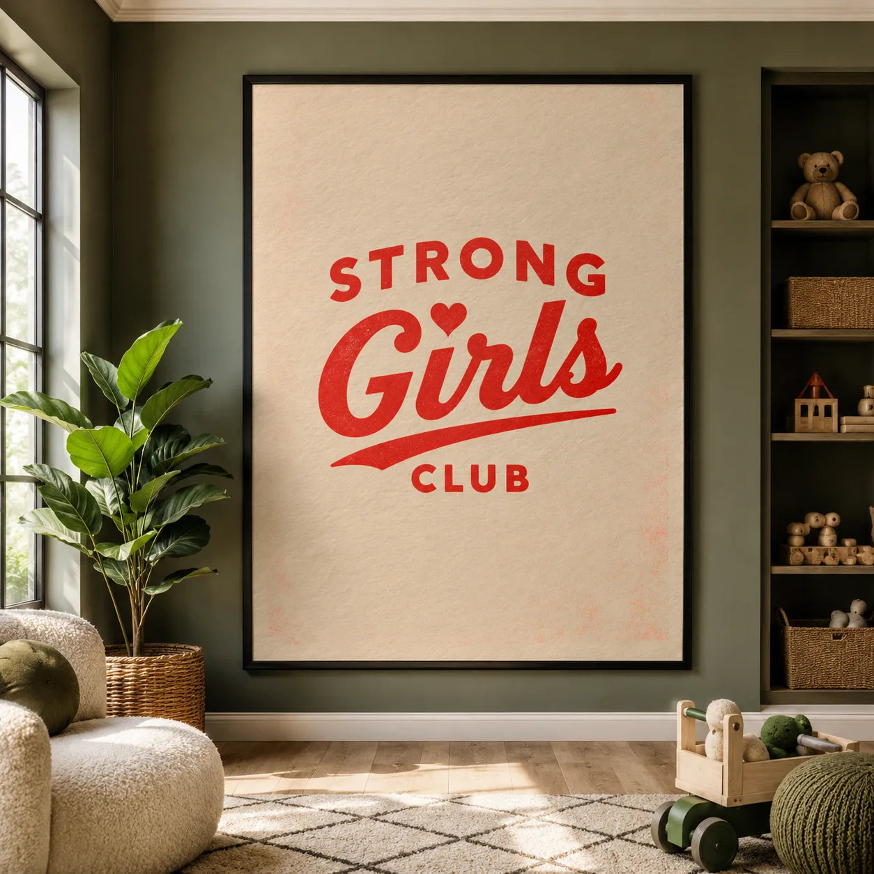 Strong Girls Club Wall Art Decor - Wall Art Decor - close up