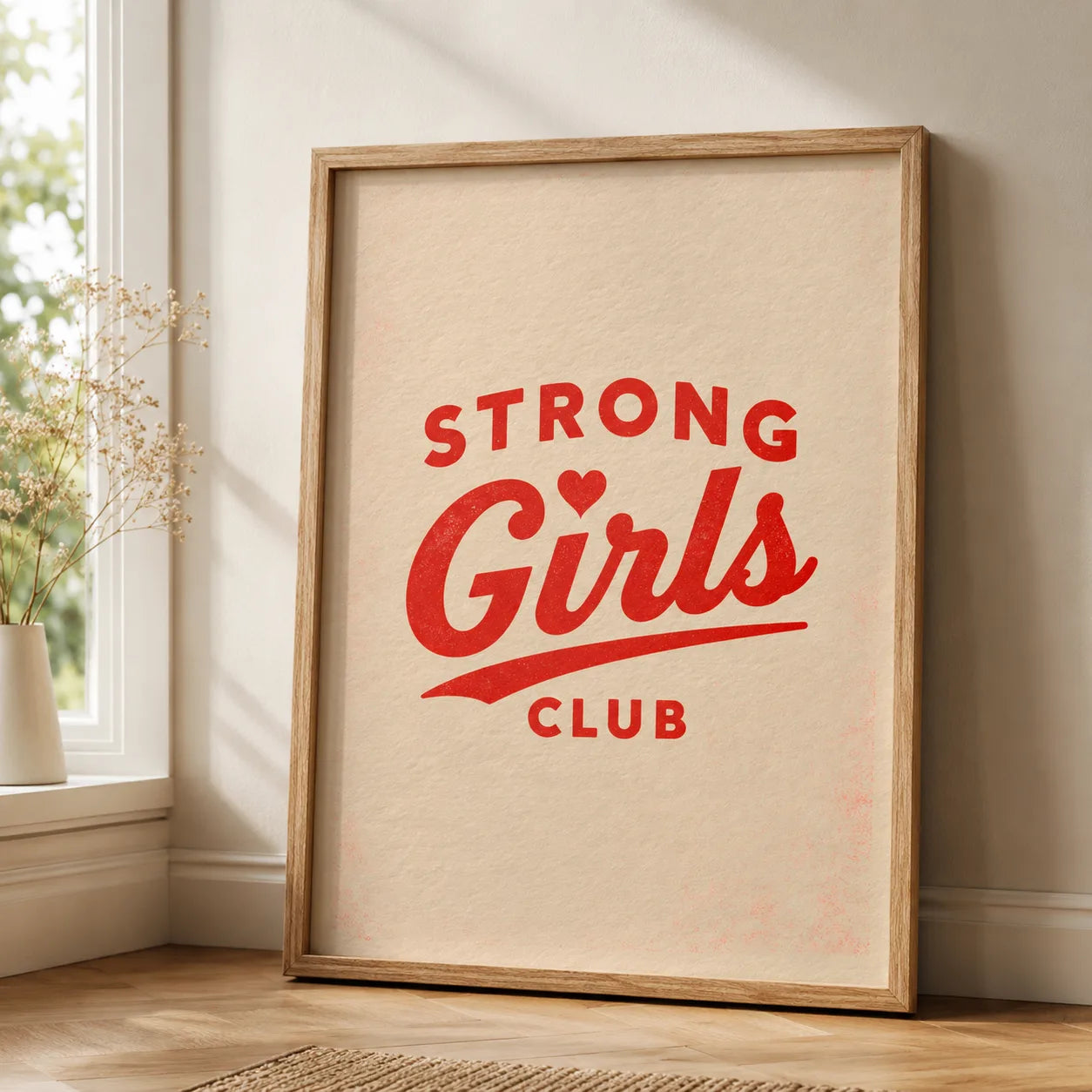 Strong Girls Club Wall Art Decor - Wall Art Decor - side view