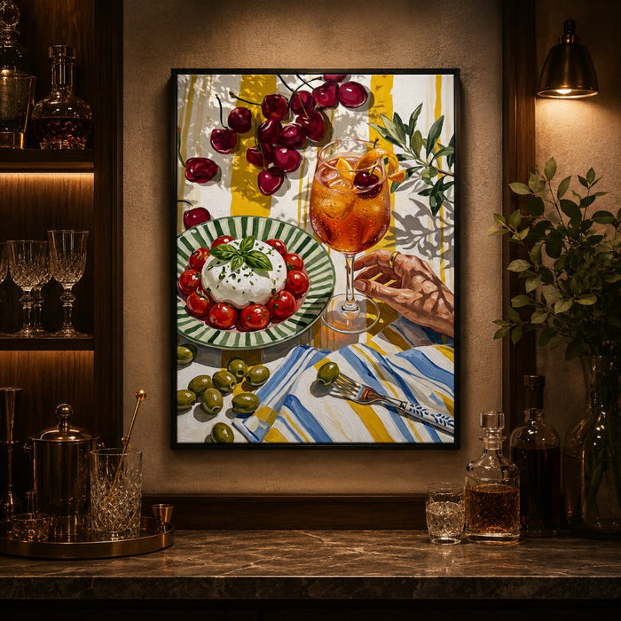 Summer Aperitivo Still Life Wall Art Decor