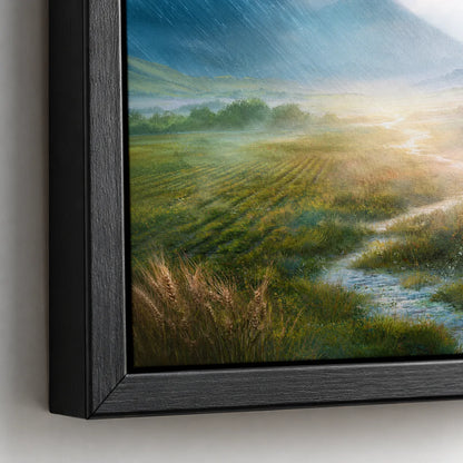 Sunlit Meadow Stream Wall Art Decor - Wall Art Decor - packaging