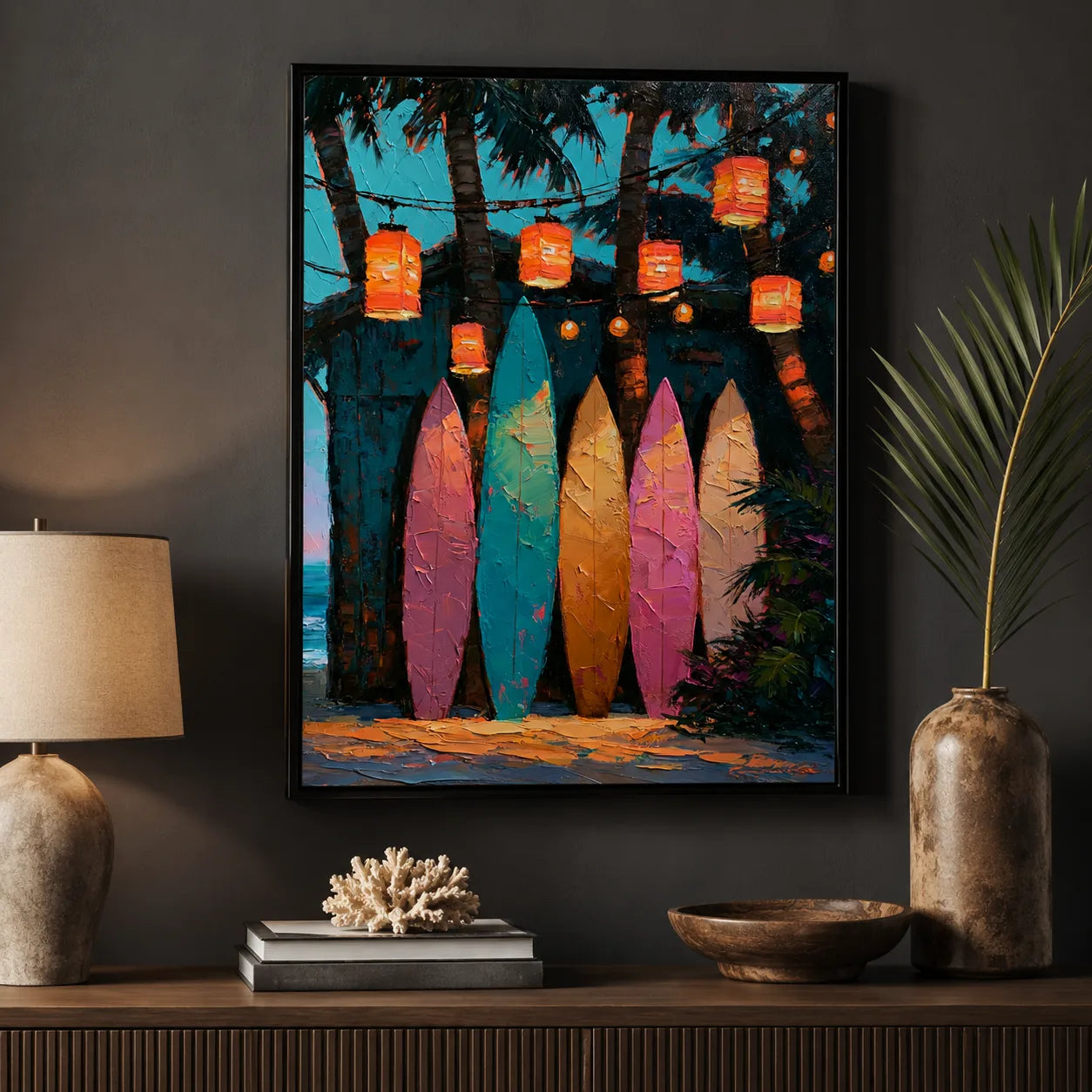 Surfboards Under Lanterns Wall Art Decor - Wall Art Decor - view 11