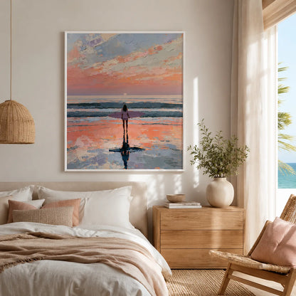 Surfer at Sunset Wall Art Decor - Wall Art Decor - detail