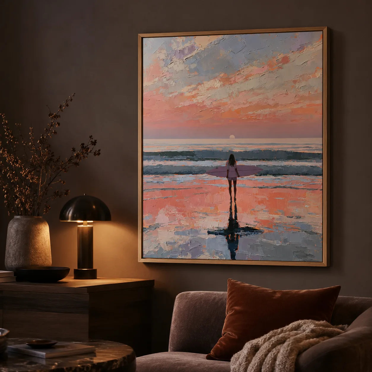Surfer at Sunset Wall Art Decor - Wall Art Decor - lifestyle