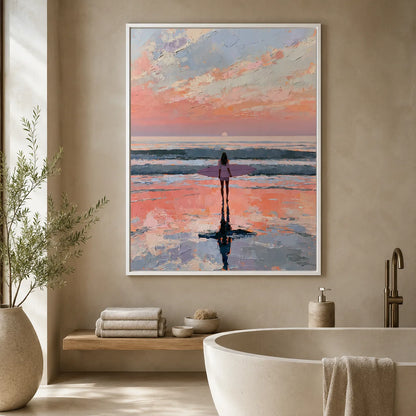 Surfer at Sunset Wall Art Decor - Wall Art Decor - styled