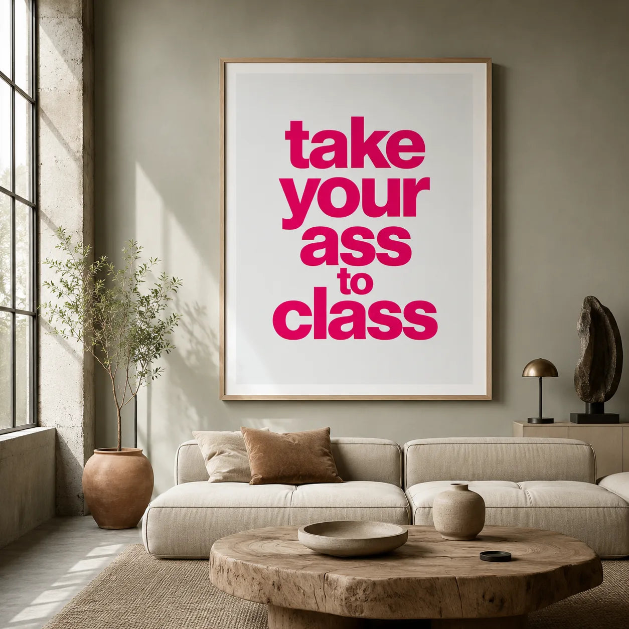 Take Your Ass to Class Wall Art Decor - Wall Art Decor - close up
