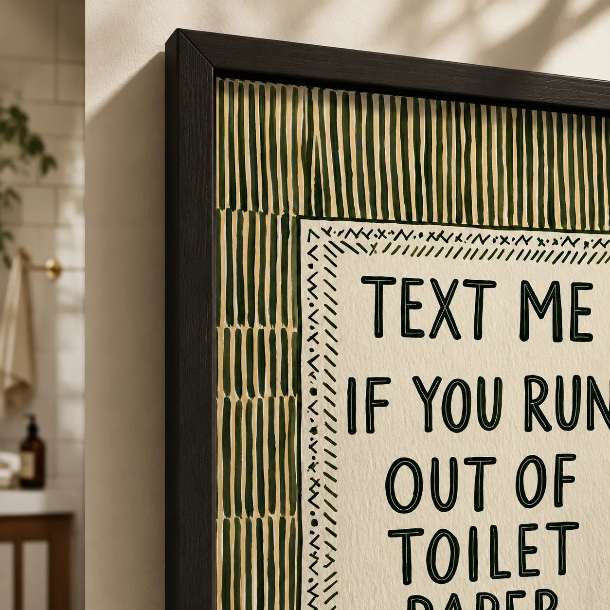 Text Me Toilet Paper Wall Art Decor - Wall Art Decor - packaging