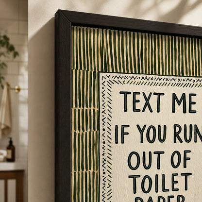 Text Me Toilet Paper Wall Art Decor - Wall Art Decor - packaging