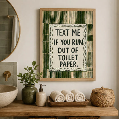 Text Me Toilet Paper Wall Art Decor - Wall Art Decor - view 11