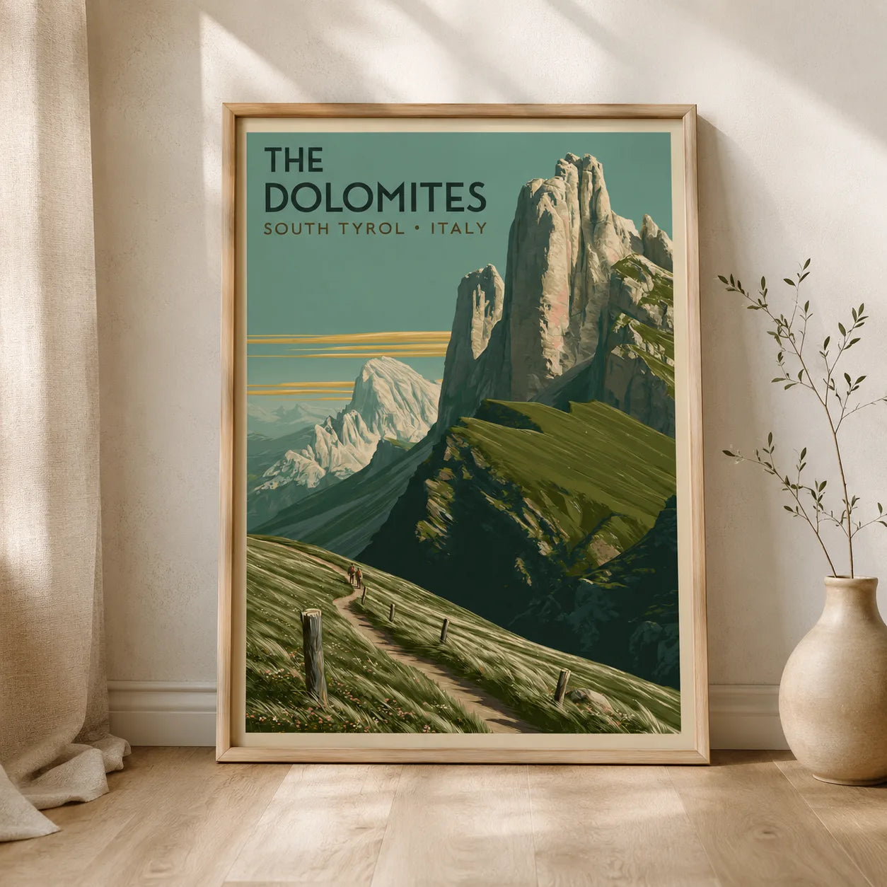 The Dolomites Travel Wall Art Decor - Wall Art Decor - side view