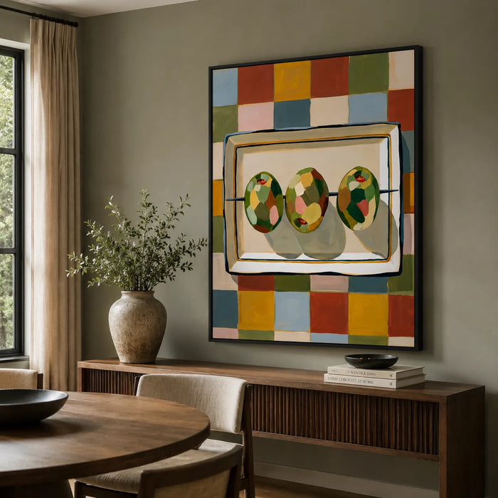Three Olives Checkerboard Wall Art Decor