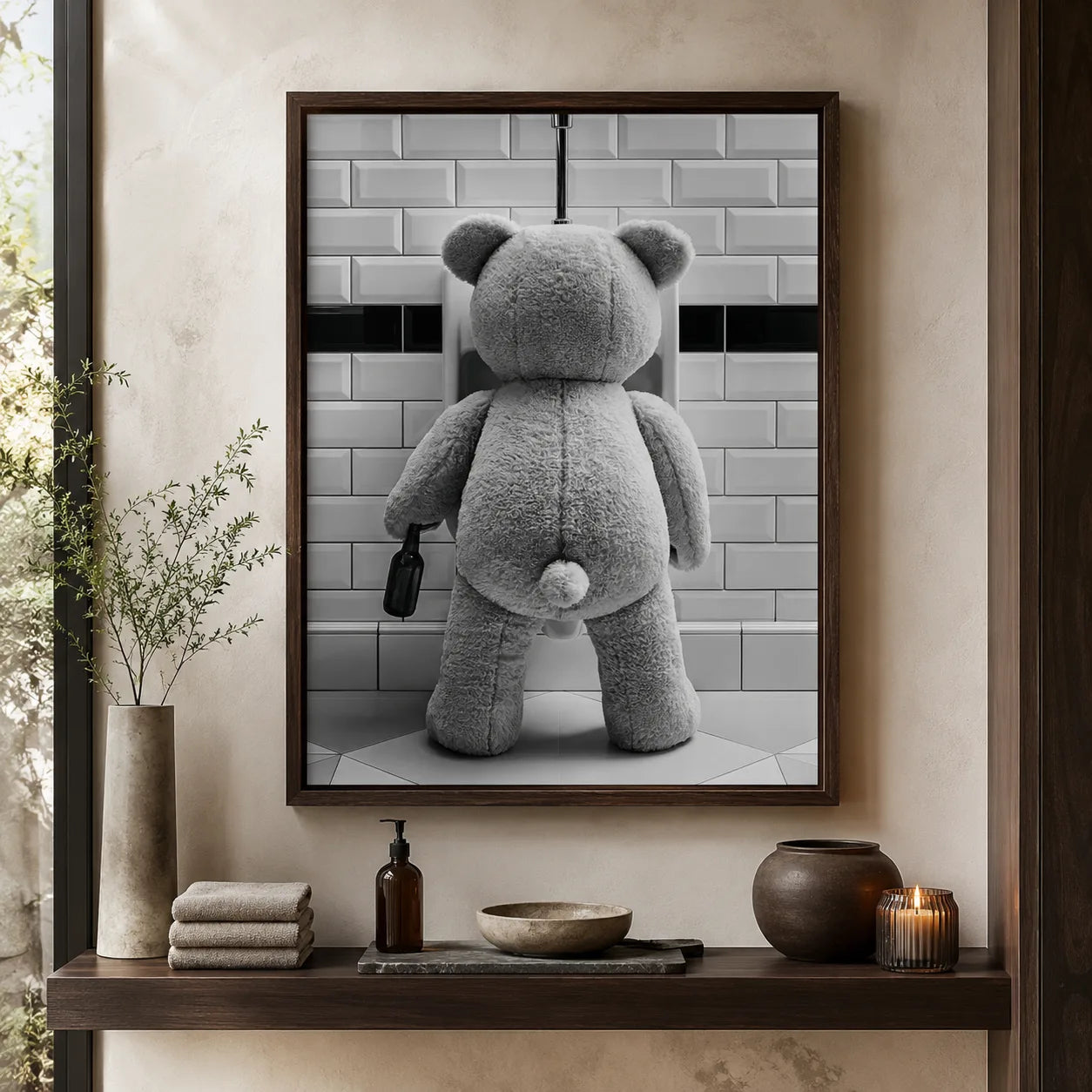 Tipsy Teddy Bear Bathroom Wall Art Decor - Wall Art Decor - view 11