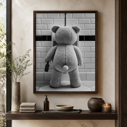 Tipsy Teddy Bear Bathroom Wall Art Decor - Wall Art Decor - view 11