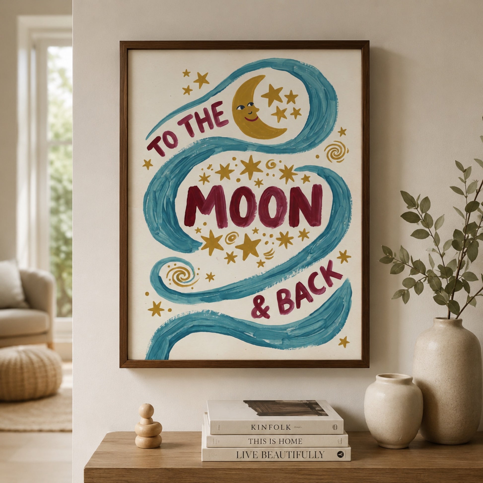 To the Moon and Back Wall Art Decor preview 10