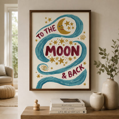 To the Moon and Back Wall Art Decor preview 10