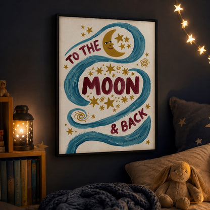 To the Moon and Back Wall Art Decor preview 11