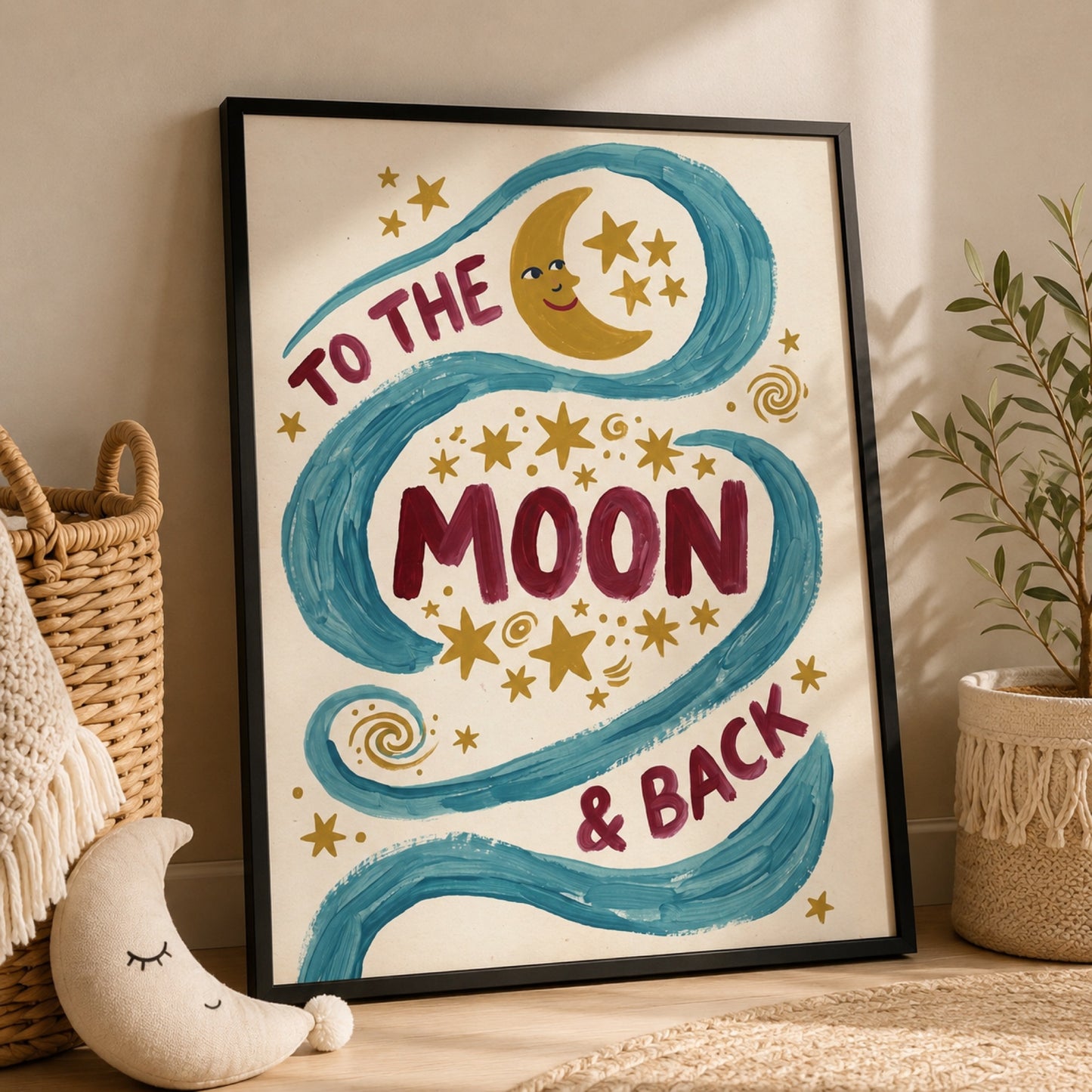 To the Moon and Back Wall Art Decor preview 2