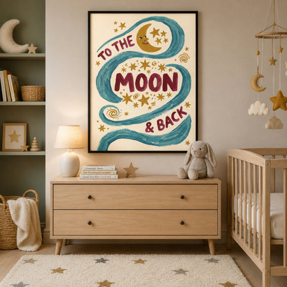 To the Moon and Back Wall Art Decor preview 3