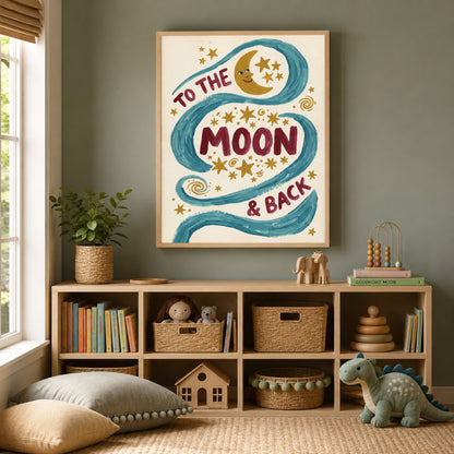 To the Moon and Back Wall Art Decor preview 4