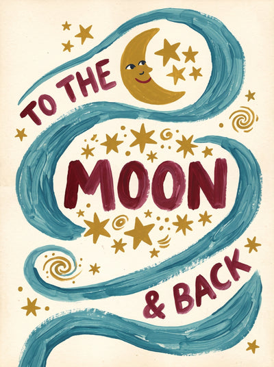 To the Moon and Back Wall Art Decor